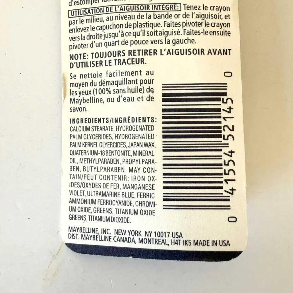 NEW Maybelline Expert Eyes Liner Chestnut Brown 0.01 oz Hypoallergenic Sharpener
